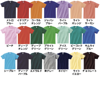 刺繍Tシャツランキング2位カラーバリエーション2